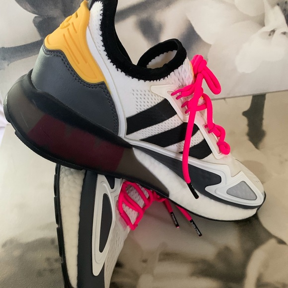 Adidas Shoes | Ninja ZX 2K Boost Shoescloud White Black Grey | Color: Black/White | Size: 7 | Spoocie27's Closet